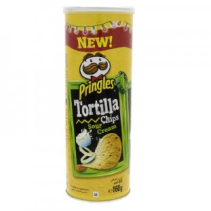 Traškučiai Pringles Tortilla Sour Cream, 160 g